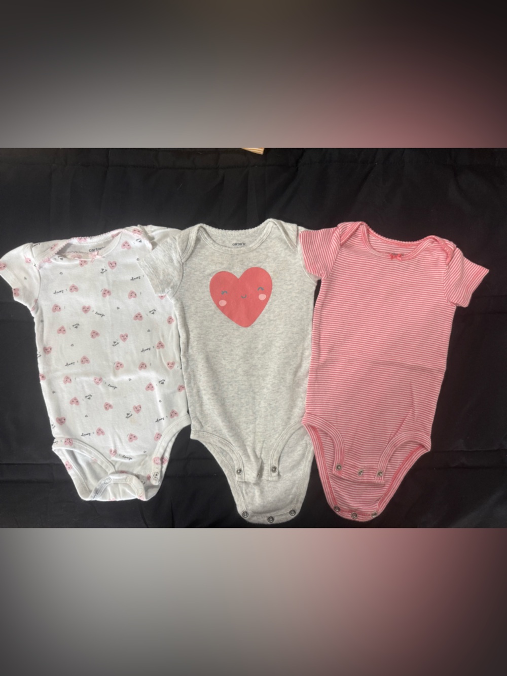 Carter's Baby One-Piece Bodysuit Set - Pink, Gray, White